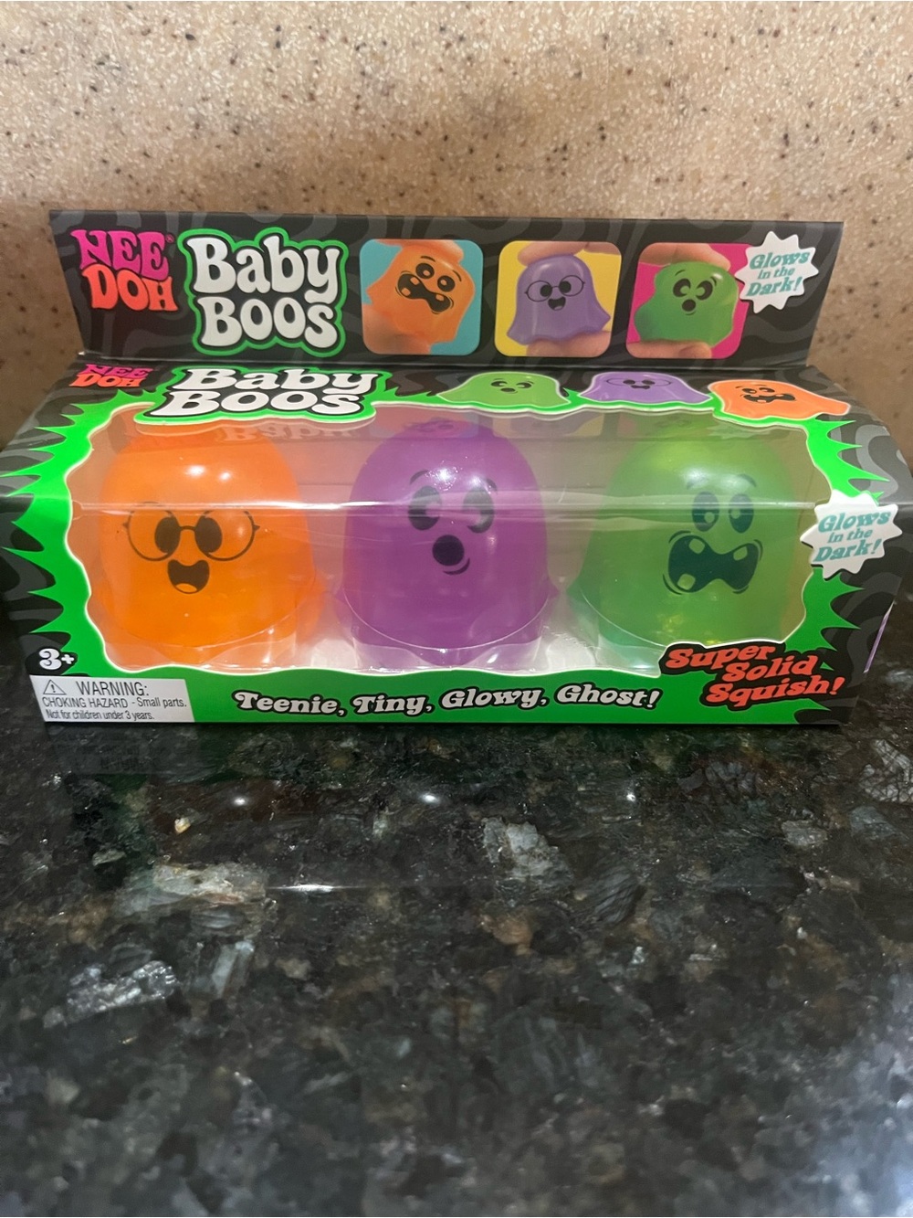 Baby Boos Glow Ghost Squish Set - Orange, Purple, Green